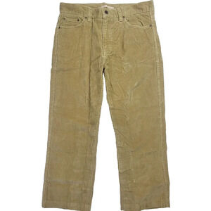 LL Bean Standard Fit Corduroy Pants Men's Size 33 x 29 Light Brown Tan Pockets